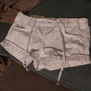 White Cuffed Shorts Size M
